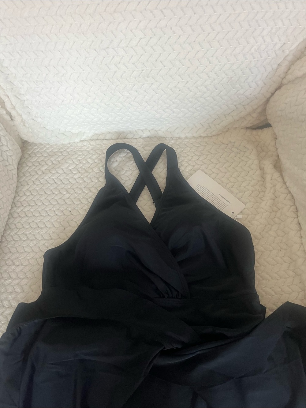 BloomChic Black Satin Halter Prom Gown